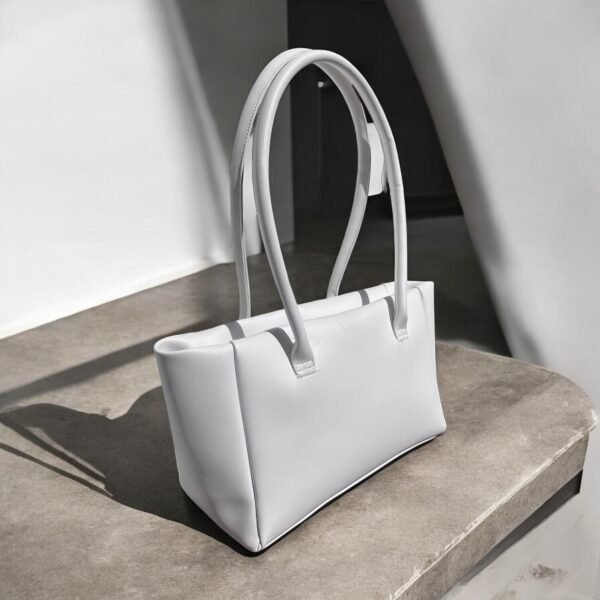 Nina White Long Strap Bag